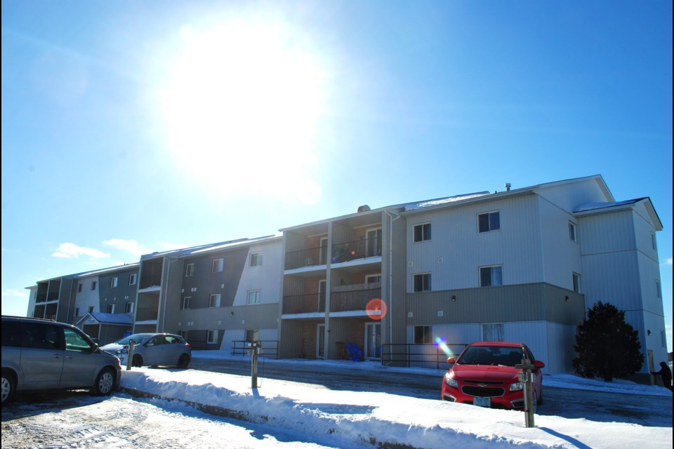 One of the seven existing apartment complexes is seen at the Waterview Apartments development at 1290 Bancroft Drive, which has been cleared to grow by 144 units between two six-storey buildings.              