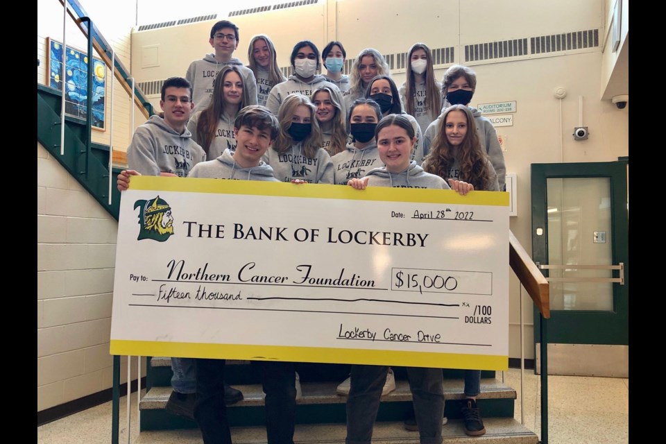 After a two-year hiatus, staff and students at Lockerby Composite School resumed their long-standing tradition of caring by raising funds for the Pediatric Oncology Program of the Northeast Cancer Centre at Health Sciences North. The entire school community collected $15,000 through a series of school-based events and campaigns. Since its inception 25 years ago, the drive in memory of Laura Cotesta has raised close to $1 million for pediatric cancer care in the North. (Supplied)
