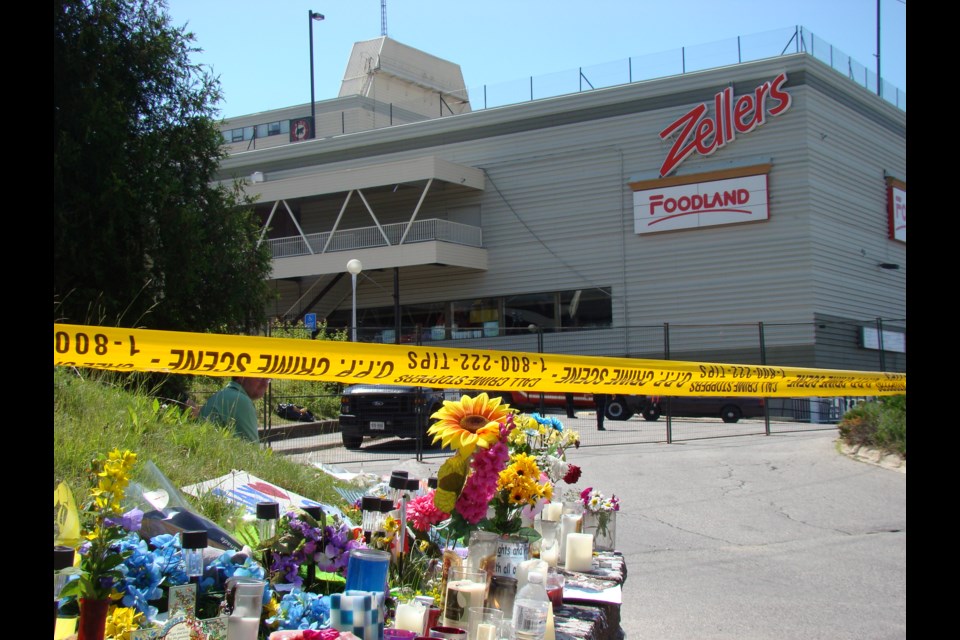 Scenes after the collapse of the Algo Centre Mall in Elliot Lake a decade ago.
