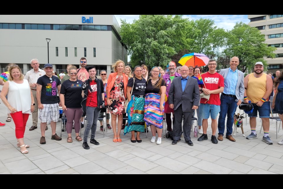 More than 50 people attended the opening ceremonies of Fierté Sudbury Pride's 25 Anniversary Pride Week, running from July 11 to 15. 