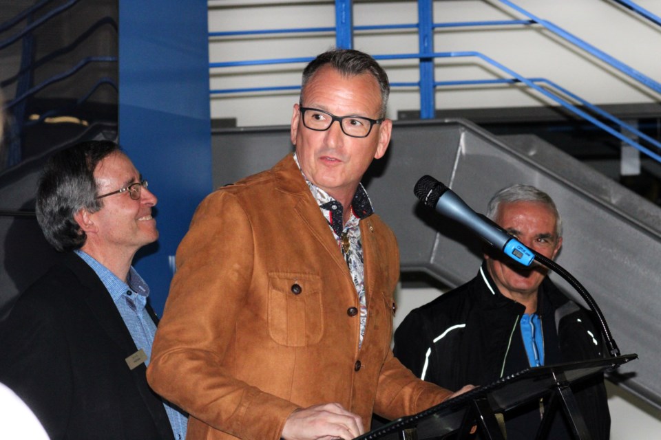 Northern Development Minister Greg Rickford speaks during a funding announcement at the Northern Centre for Advanced Technology on Monday.