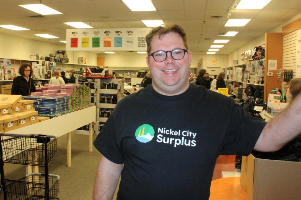 Nickel City Surplus owner Robert Grant is seen at his business’s space at the Southridge Mall in the city’s South End.