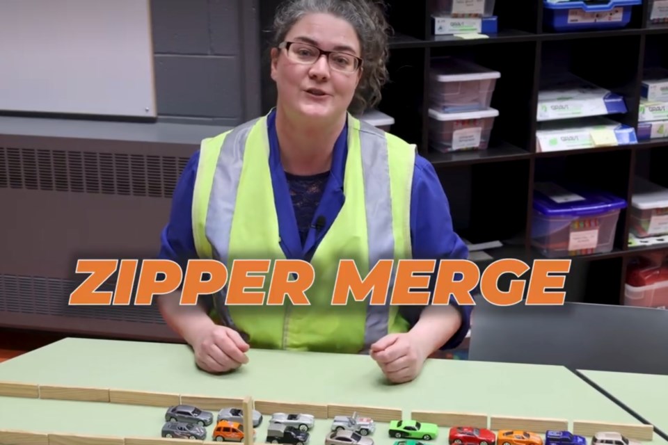 Science North chief scientist Melissa Radey explains the zipper merge in a recent video posted as part of the Science Explainers series.