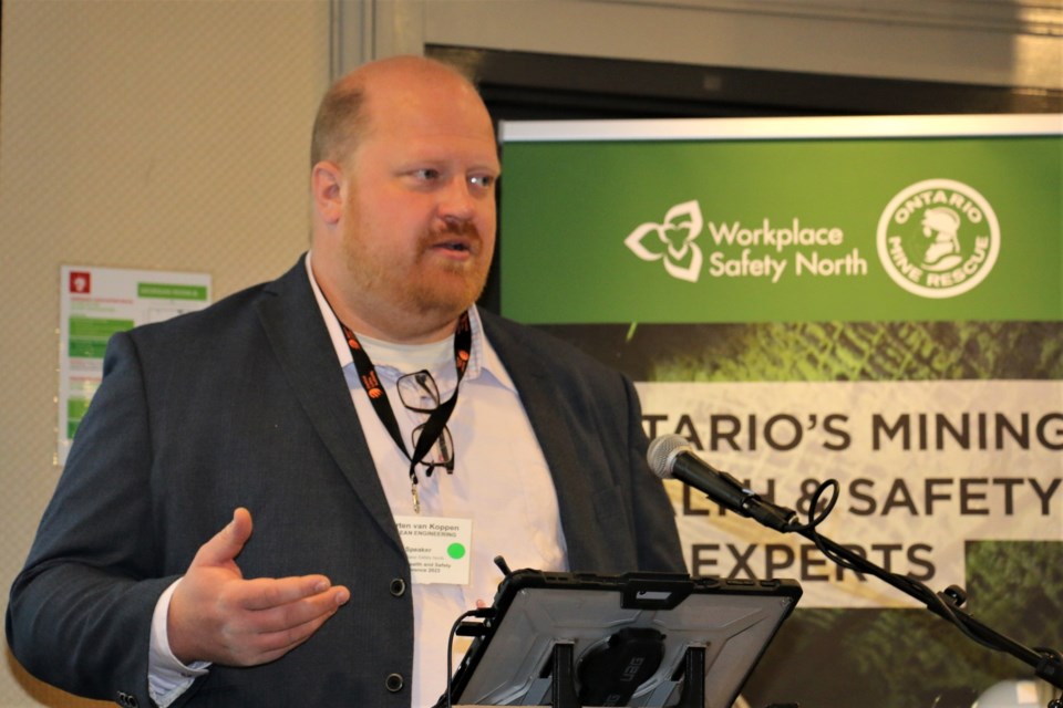 Maarten van Koppen, vice president of product management with MacLean Engineering took part in the Workplace Safety North mining health and safety conference last week in Sudbury.