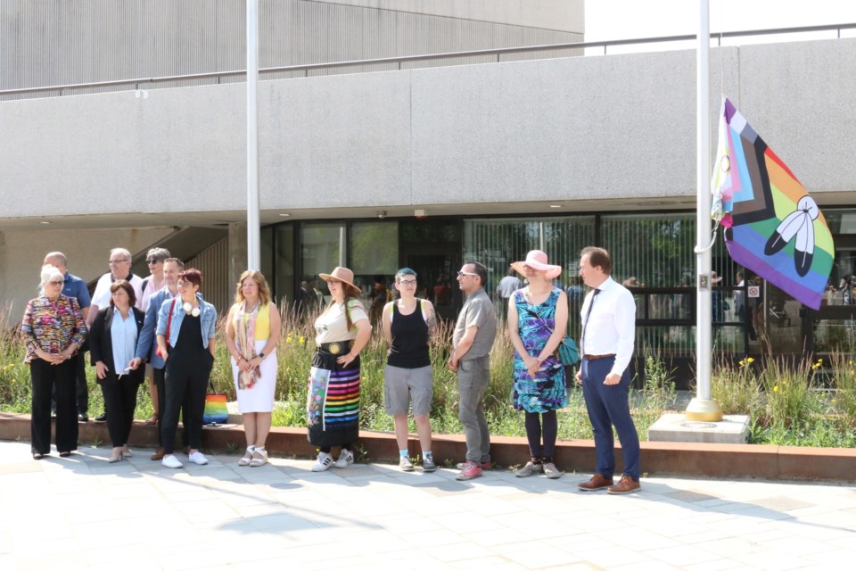 The formal flag raising for Fierté Sudbury Pride week was held at Greater Sudbury city hall Monday morning.