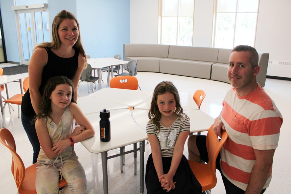 The Lynds family checked out the new Lasalle Elementary School during an Aug. 31 open house. From left are Cheryl, Alexa, Madison and Matt Lynds.