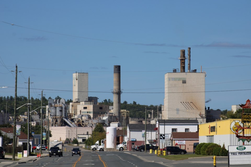 The Domtar pulp mill is seen from Centre Street in Espanola on Saturday.