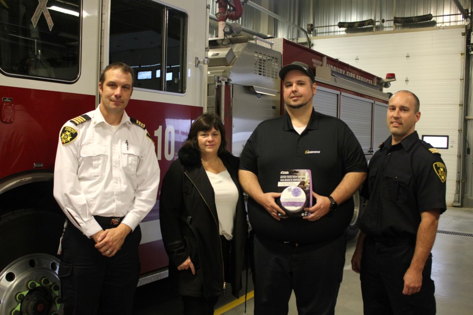Greater Sudbury Fire Services has received 420 smoke detector/carbon monoxide detectors from Enbridge Gas Inc., which will be distributed to residents of the city’s outlying communities.