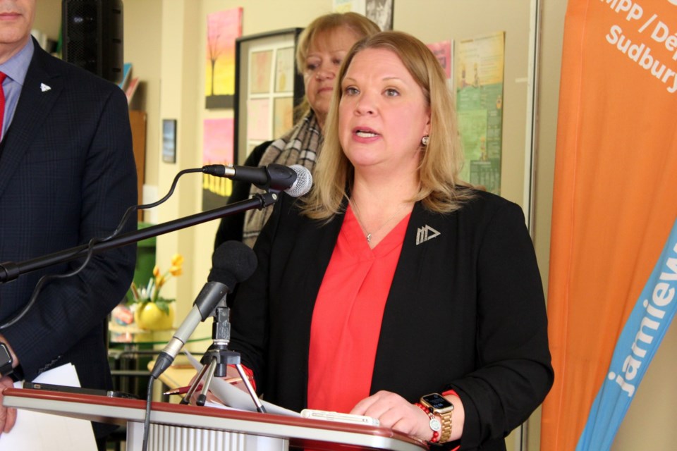 At a Jan. 8 press conference, Liana Holm, president of the ETFO Rainbow Teacher Local, says a lack of school resources is leaving staff and teachers at the mercy of students with violent tendencies.