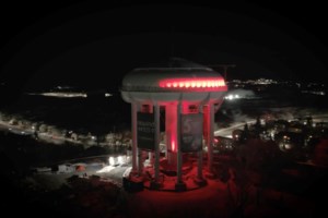 Sudbury Wolves win OHL award for transforming water tower into giant goal light