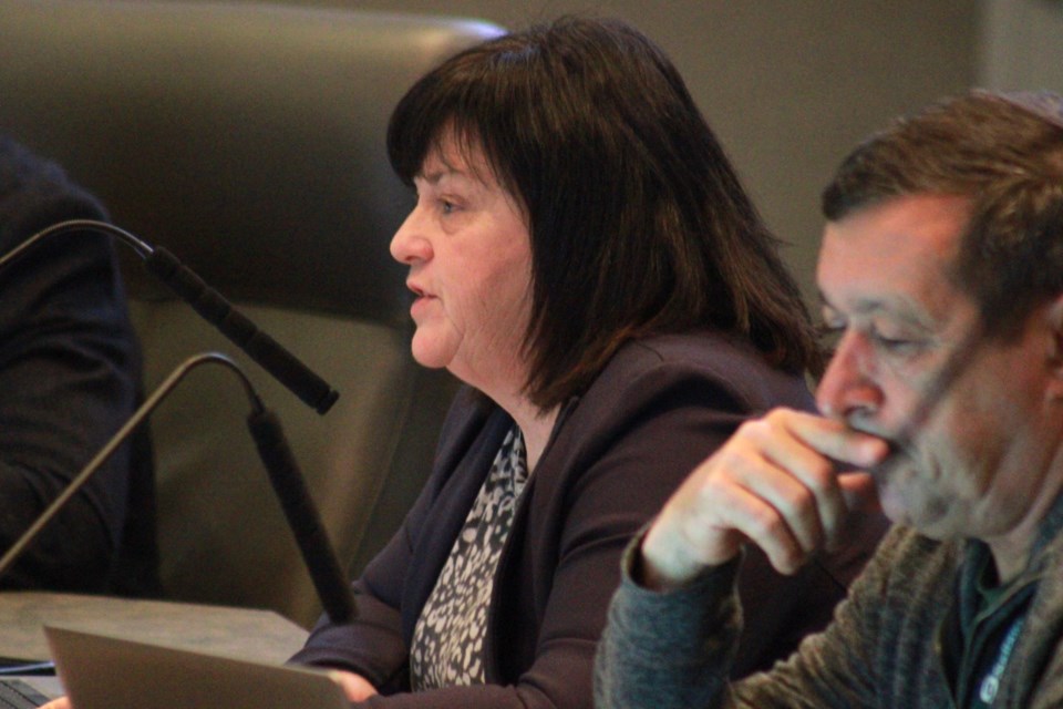 During Monday’s operations committee meeting of city council, Ward 4 Coun. Pauline Fortin said the city’s annual spending gap for asphalt rehabilitation of almost $80 million is “very troubling.” Ward 3 Coun. Michel Brabant looks on.