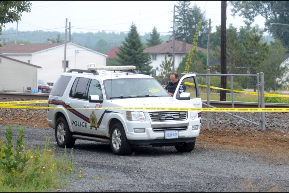 Greater Sudbury Police is investigating an apparent collision between a pedestrain and a train that happened in Azilda today.