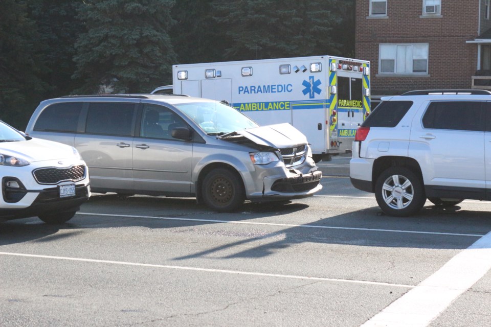 Greater Sudbury Police and Greater Sudbury Fire Services are on the scene of a collision at the intersection of Paris Street and Van Horne Street in the downtown. 