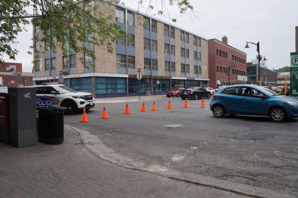 The GSPS traffic management unit was still on scene of the incident at approximately 11:30 a.m. on June 8.