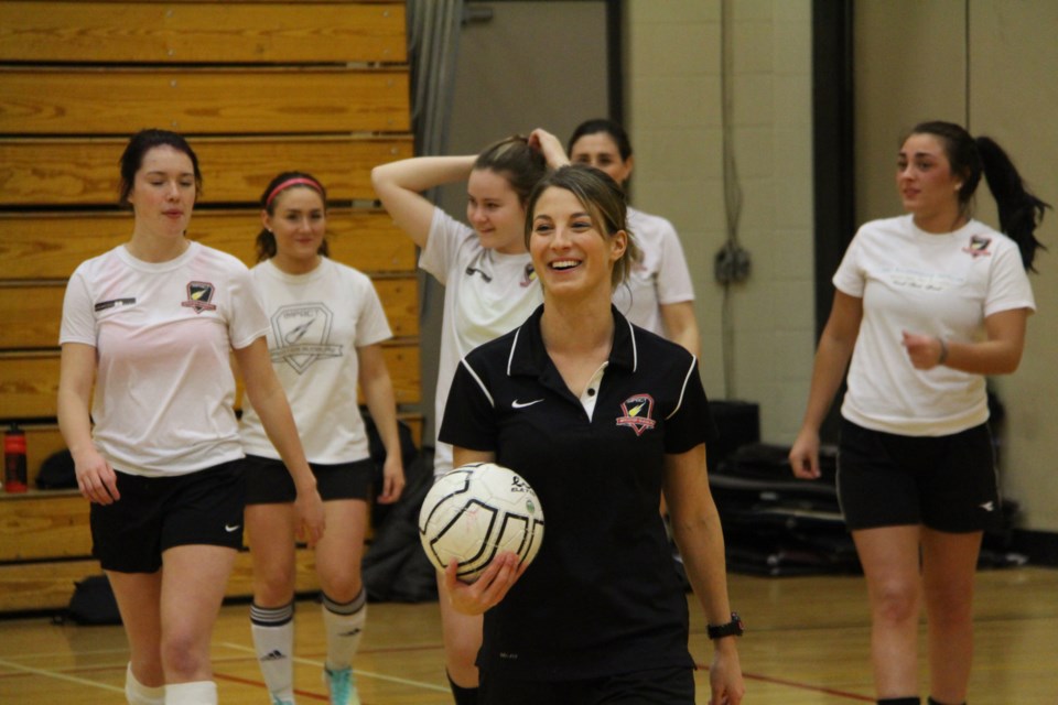 GSSC and Cambrian College coach Dayna Corelli will be running a free girls soccer development program over the next four weeks. Photo: Matt Durnan