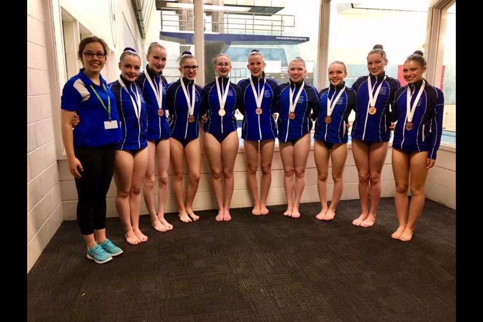 Sudbury Synchro Club earned a total of four podium placements at the 2018 Ontario Open Age Group Synchronized Swimming Championships, posting top three finishes in solo, duet and team competitions, with the 13-15 age bracket accounting for three of the four medals. (File)