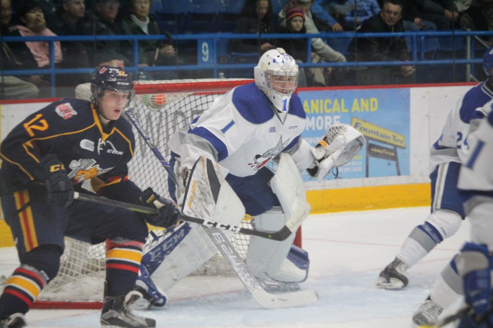 The Sudbury Wolves had their five-game winning streak snapped Friday night, as the Barrie Colts came into the Sudbury Arena and downed the Wolves 4-1. (Matt Durnan/Sudbury.com)