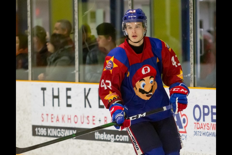 The Rayside Balfour Canadians played Thursday night's game sporting special Super Mario themed jerseys that were being auctioned off to help raise funds for Northern Ontario Families of Children with Cancer. (Supplied)