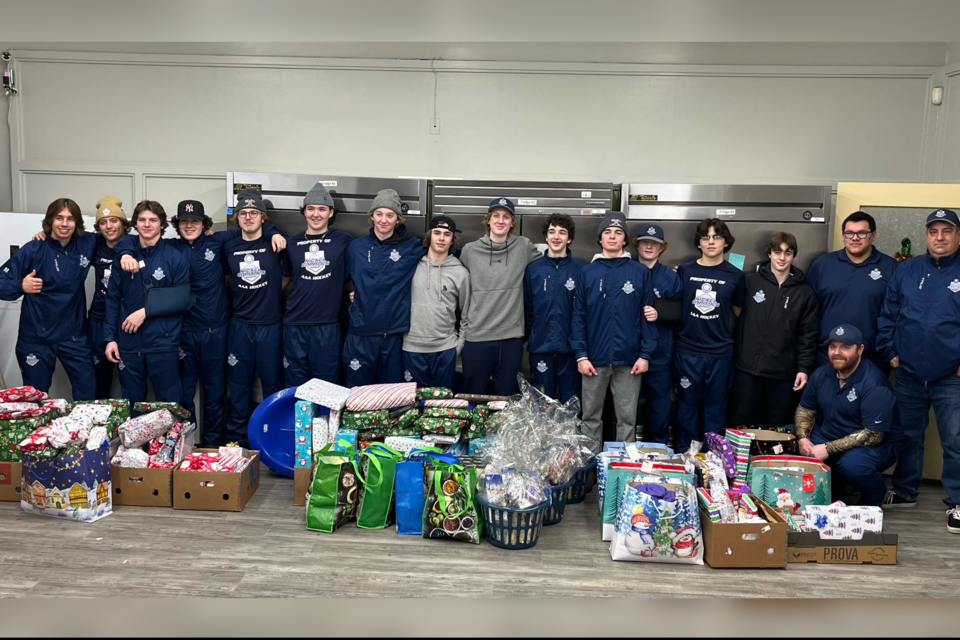 The Sudbury U16 AAA Nickel Capitals partnered with Better Beginnings Better Futures throughout the month of December. This Christmas, the lads adopted three local families in need, helping to supply a variety of basic needs, including food and clothing