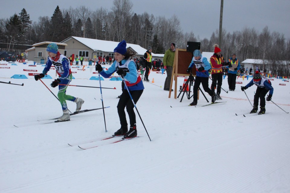 Skiers take part in the Ontario Cup races at Walden Cross-Country Jan. 22.