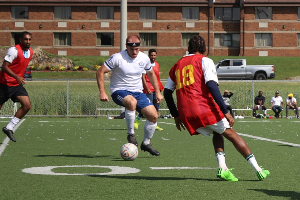Local men’s soccer teams battled for the Sudbury Star Cup in Sudbury Regional Competitive Soccer League action this past weekend at the James Jerome Sports Complex.