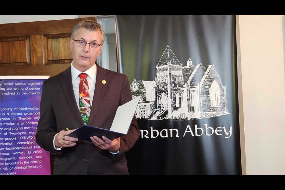 MPP for Thunder Bay — Atikokan Kevin Holland made the housing announcement on behalf of Minister Calandra.