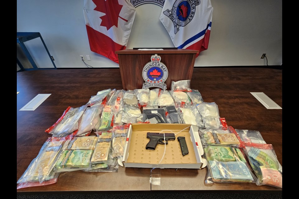 Police seized drugs, cash and a loaded handgun from a Leith Street home on Wednesday. (Katie Nicholls, TBnewswatch.com)