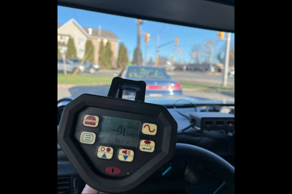 The driver was allegedly going 91 km/hr in a 50 km/hr zone on May 7, 2025. (Facebook/TBPS)