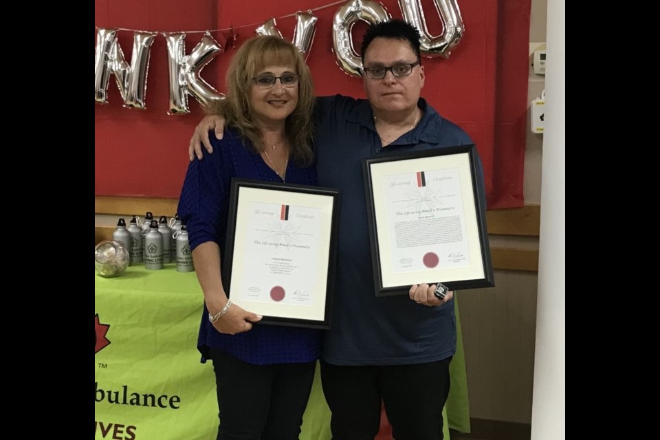 Norma and Denis Bresolin helped four people following a fatal collision at Sistonen's Corner. (submitted photo)