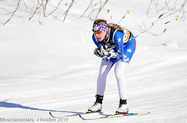  Lappe Nordic’s Laura Inkila on the downhill in Team Sprints. Photo credit: J. Holden