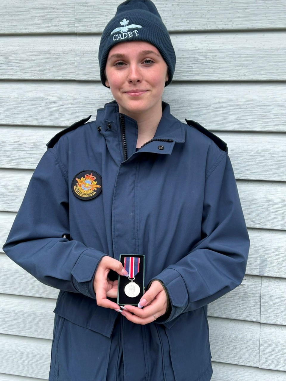 WO2 Sophie Craig Holding Her King Charles III Coronation Medal