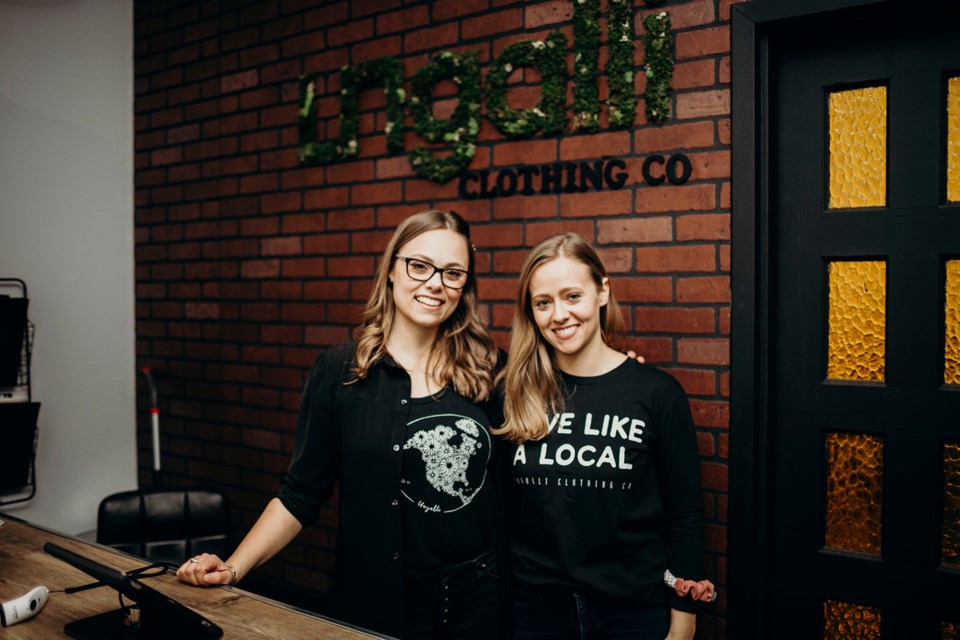 Sisters Hailey and Bree on grand opening night.