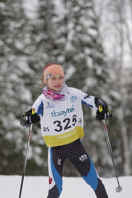 Photo credit Martin Kaiser;
Photo caption: Sarah Kiiskila at Ontario Cup #2 January 2019.