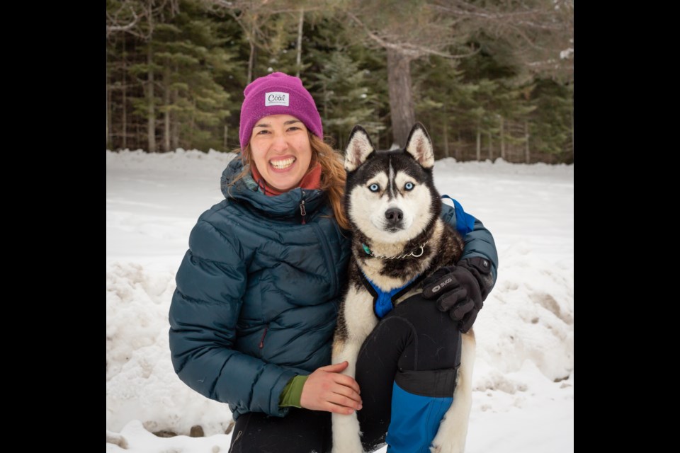 Sonia Kaminski, and her dog, Willow, are keeping entertained with a new winter sport called, Skijoring.