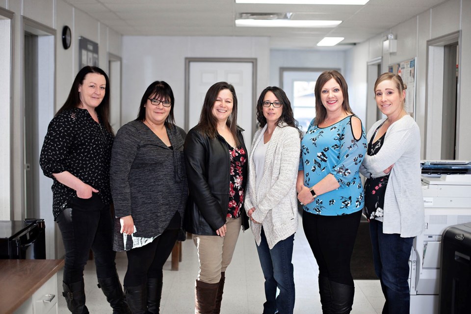 Karrie Costigan - Accounts Payable, Penny Cherneski - Payroll clerk, Nancy Hunter - Payroll Manager, Kerri Belanger - Payroll clerk, Katie Simoneau - Vice President and Becky Bourgeois - Warehouse/Purchasing Controller.  