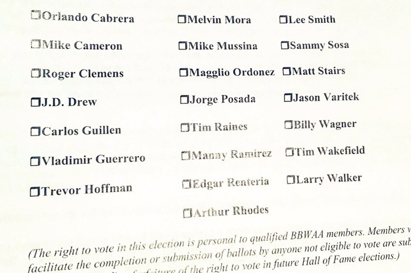 Hall of Fame Ballot