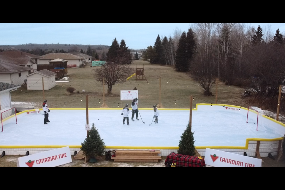This rural Thunder Bay rink is one of only three Gold Prizes awarded out of more than 10,000 submissions (images courtesy Operation Puck Drop/Canadian Tire)