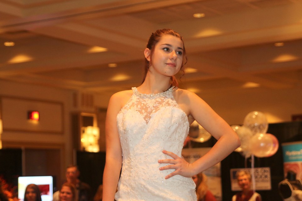 The latest wedding gowns were on display during the fashion show at the Wedding Wishes Formal Fair on Sunday at the Valhalla. (Photos by Doug Diaczuk - tbnewswatch,com). 