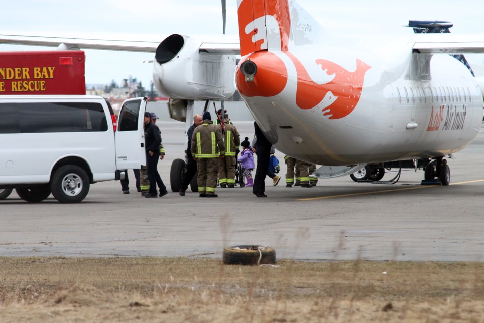 Evacuees from Kashechewan First Nation arrived in Thunder Bay early Monday afternoon. 