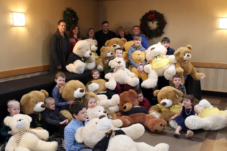 There was a lot to be smiling about after 12 kids received four-foot tall teddy bears during the first Million Dollar Smiles Holiday Bear-Hug Event in Thunder Bay. 
