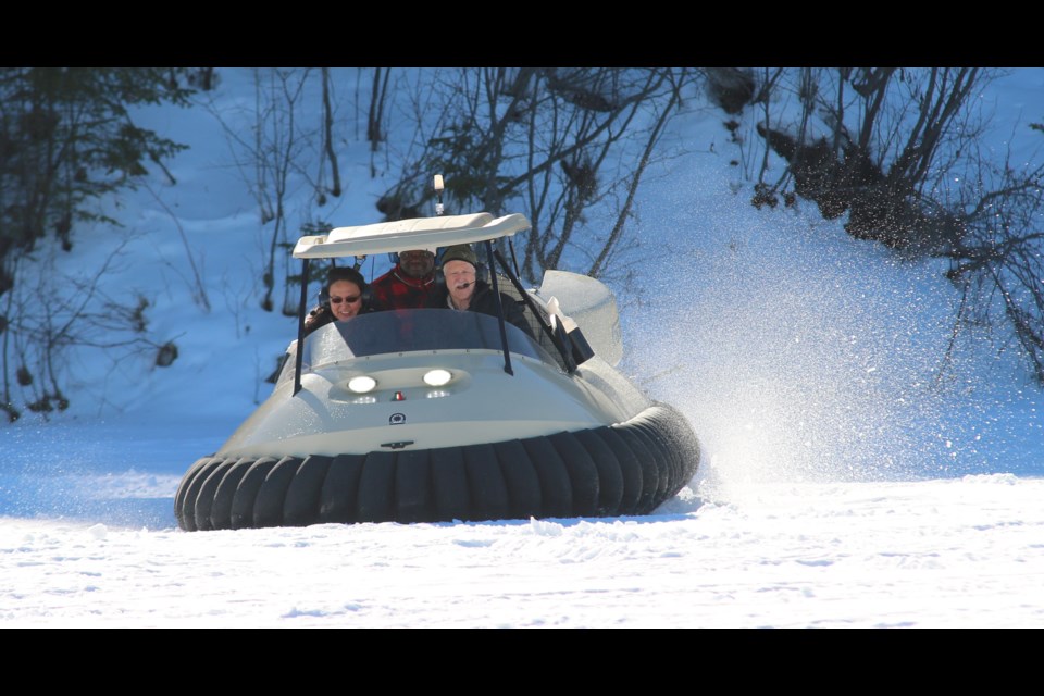 Hovercraft rides were a big hit during the Voyageur Winter Carnival at Fort William Historical Park. 