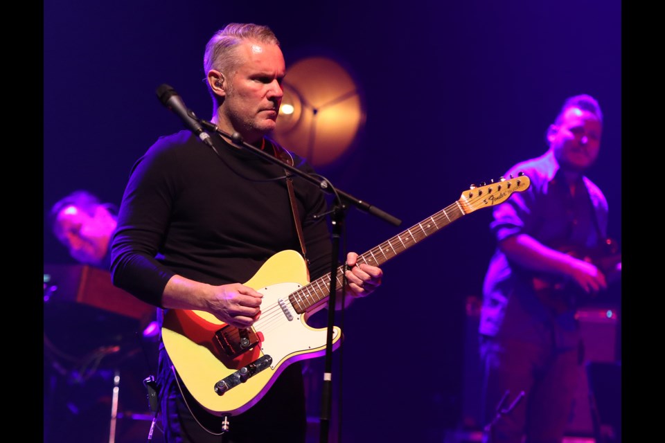 Blue Rodeo guitarist Colin Cripps performs on Wednesday; Jan. 11; 2017 at the Thunder Bay Community Auditorium (Leith Dunick; tbnewswatch.com).
