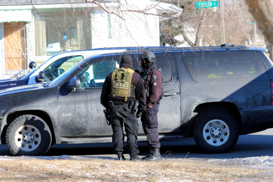 Police were on the scene at a Cuyler Street home where a man was barricaded inside. 
