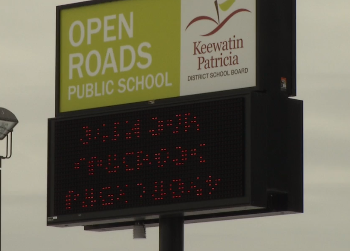Open Roads school sign
