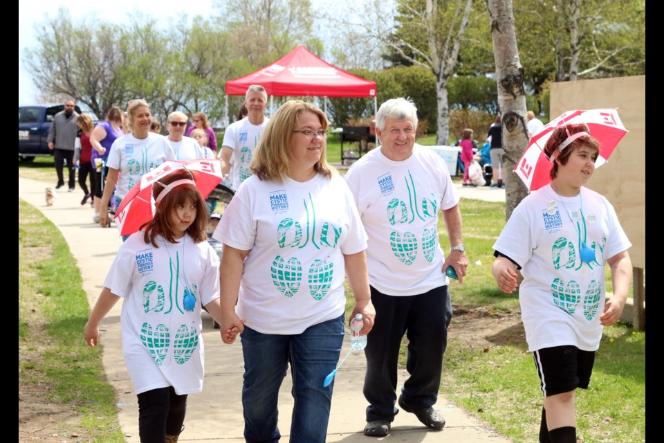 More than 35 walkers participated in the annual Walk to Make Cystic Fibrosis History on Sunday. 