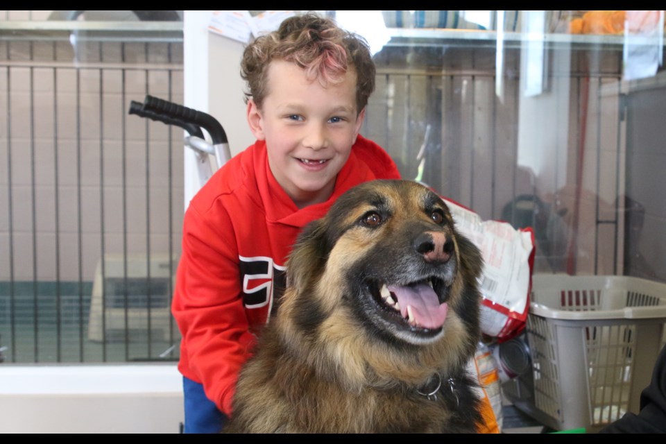 Seven-year-old, Oliver Fossum, used his birthday party to collect donations for the Thunder Bay District Humane Society. 