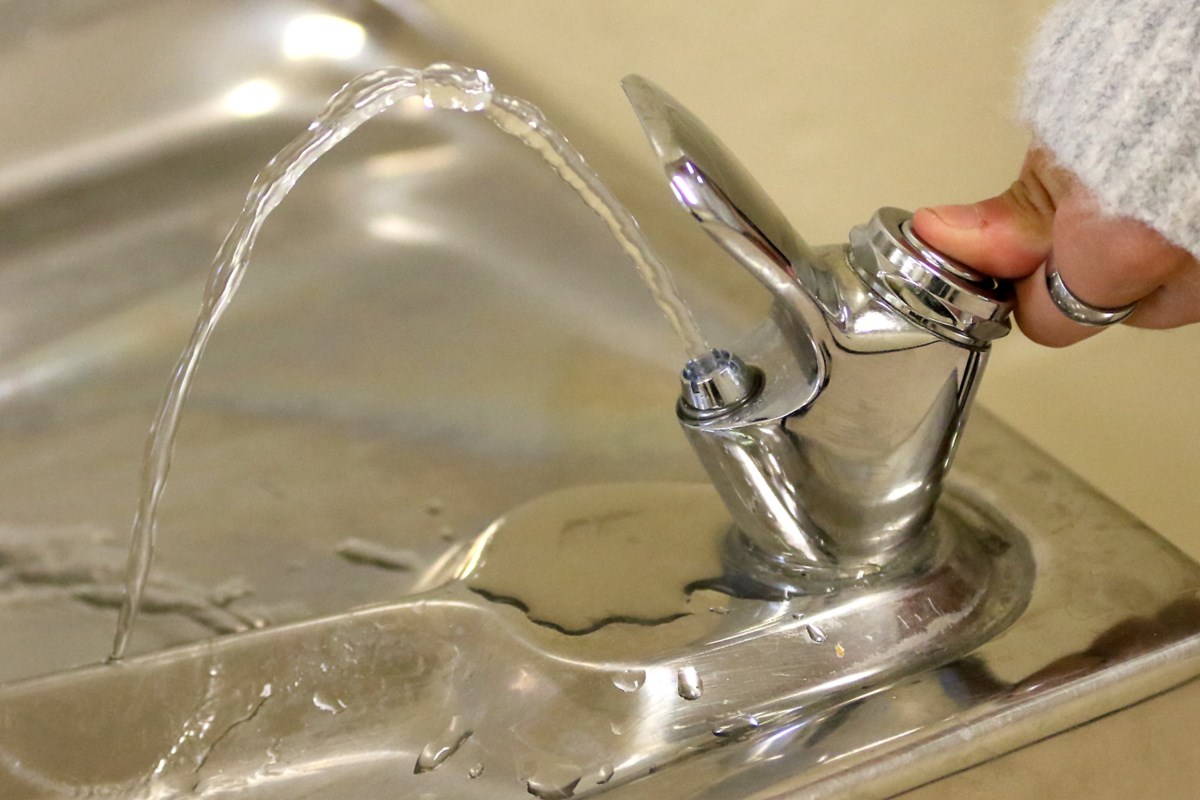 Water fountain at Stewart Avenue Public School tests above