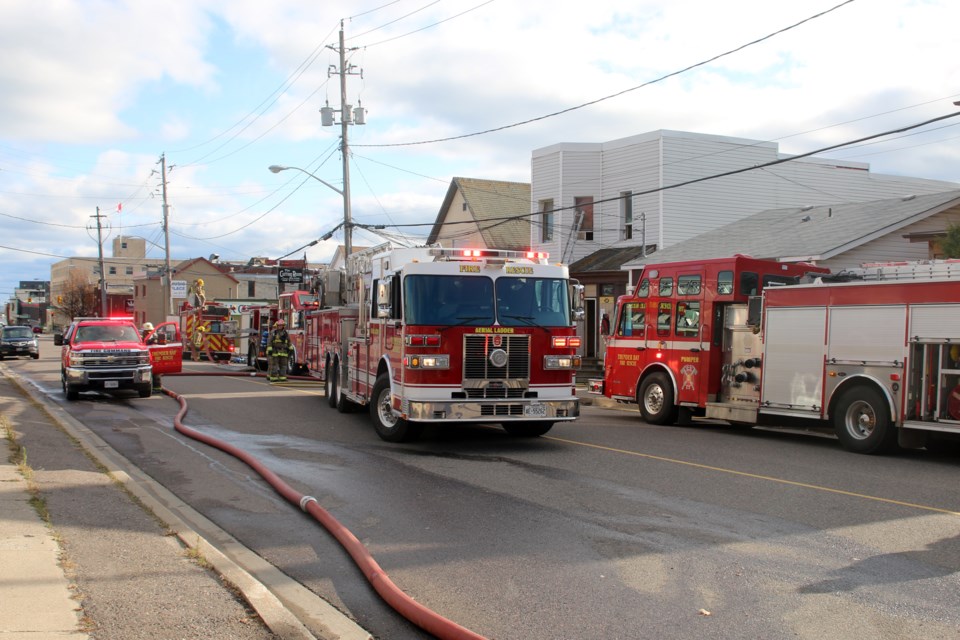 Thunder Bay Fire Rescue crews responded to a structural fire at a Park Avenue apartment Tuesday afternoon. (Photos by Doug Diaczuk - Tbnewswatch.com). 