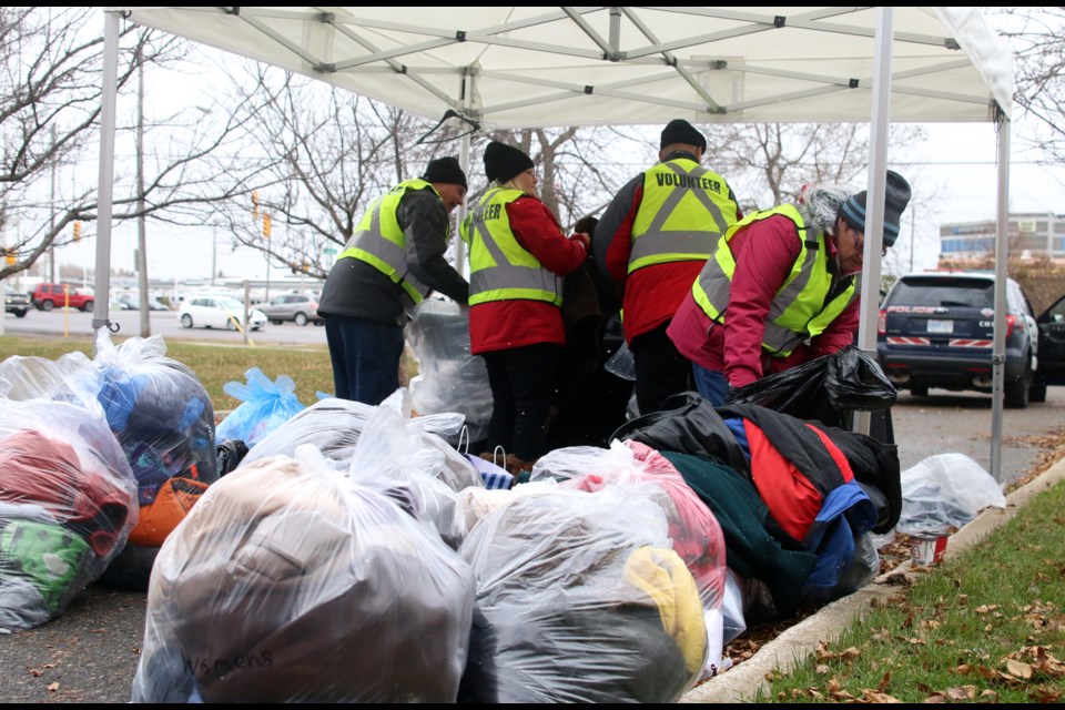 Hundreds of winter coats have been collected over the last two years during the Thunder Bay Police Service's annual clothing drive. 
