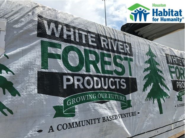A shipment of lumber from White River Forest Products will be used to rebuild Houston-area homes (supplied photo)